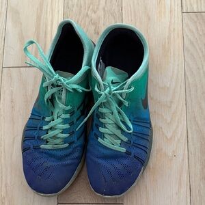 Nike Gradient Blue and Green Sneakers